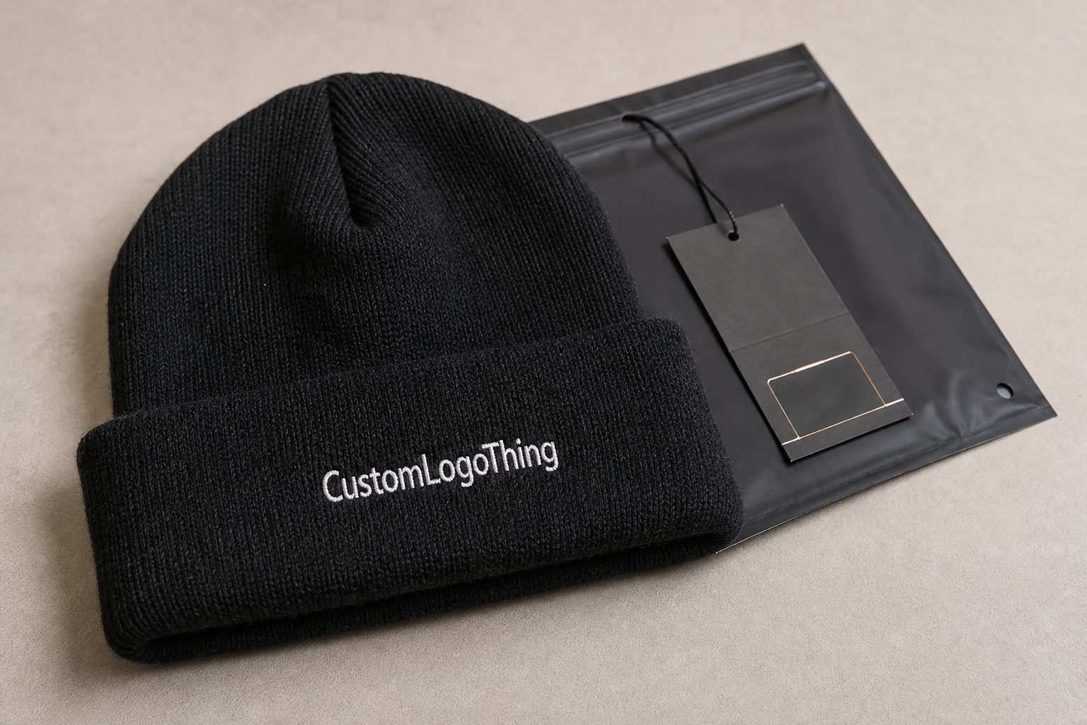 Custom Cuffed Beanies Packaging and Labeling for Retail