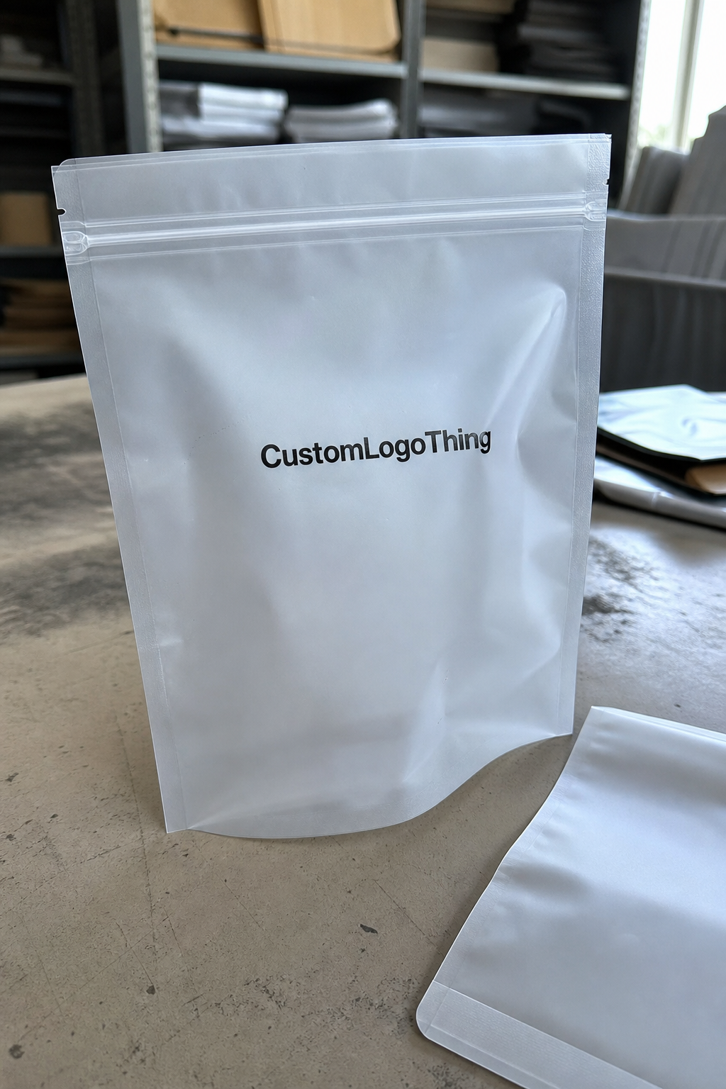 Why frosted zipper bags low MOQ custom order beats overbuying - CustomLogoThing packaging example