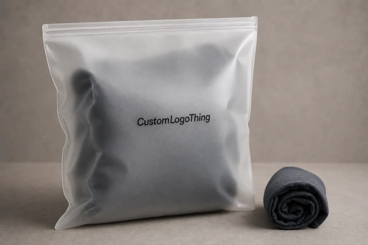 Frosted Zipper Bags Logo Print Quote for Bulk Orders