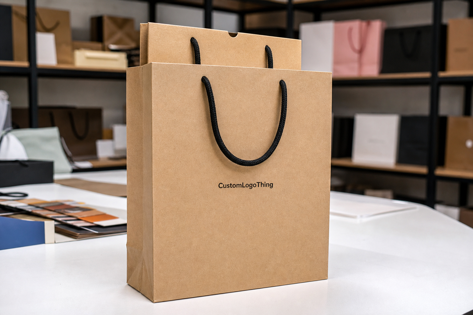 Paper Shopping Bags with Custom Insert: Request Quotes