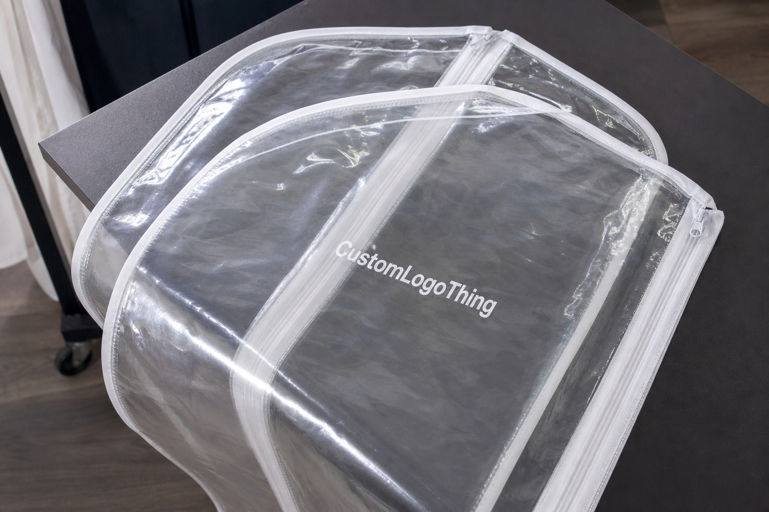 Custom PVC Zipper Garment Bags Bulk Order for Brands