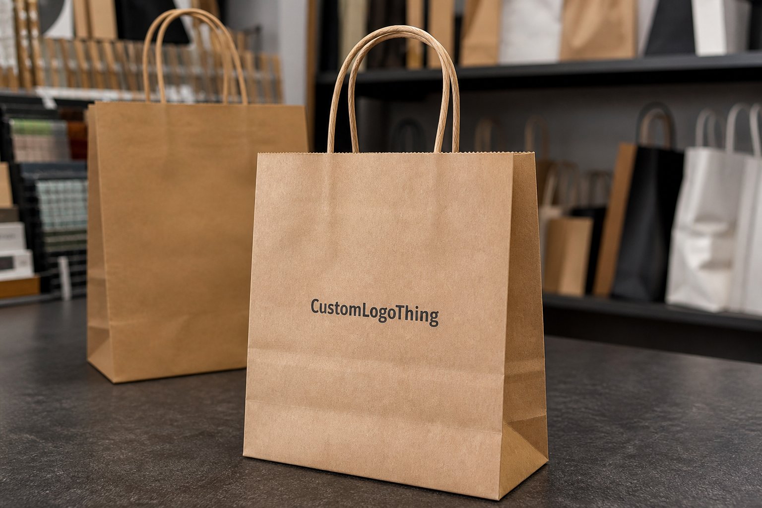 Custom Small Retail Paper Bags Bulk Order for Stores