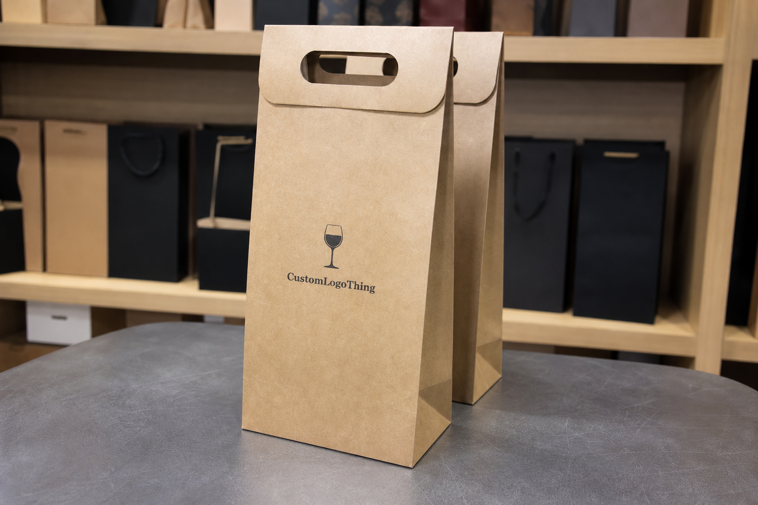Custom Wine Paper Bags Bulk Order: Why the Right Bag Sells the Bottle - CustomLogoThing packaging example
