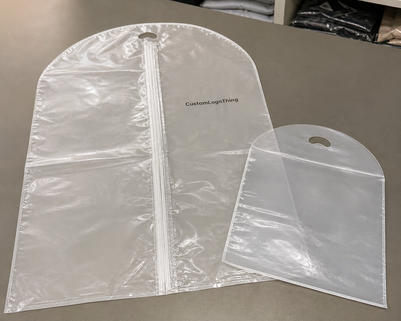 Custom Plastic Garment Bags Bulk Order for Stores