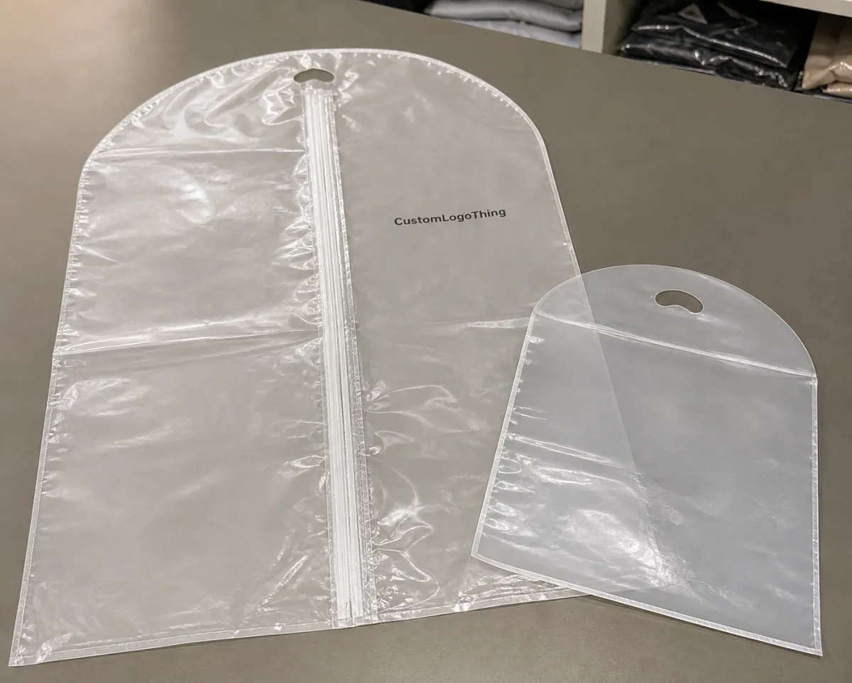 Custom Plastic Garment Bags Bulk Order for Stores
