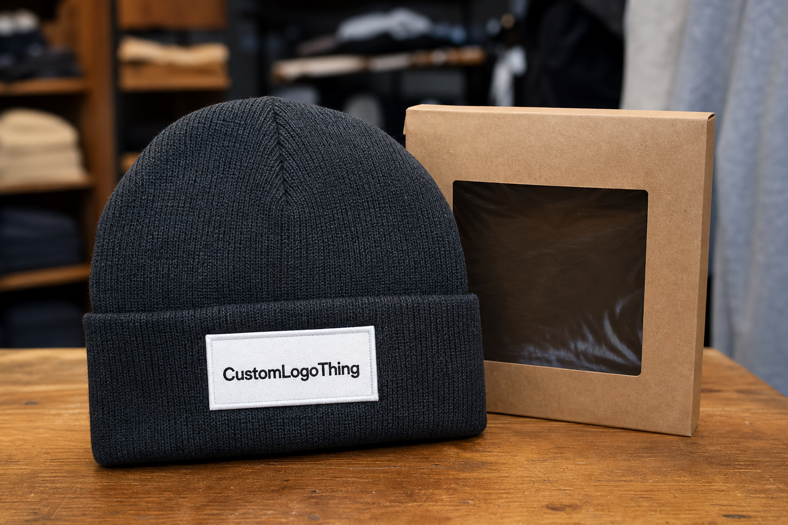 Custom Cuffed Knit Beanies for Ski Resort Merchandise Buyers