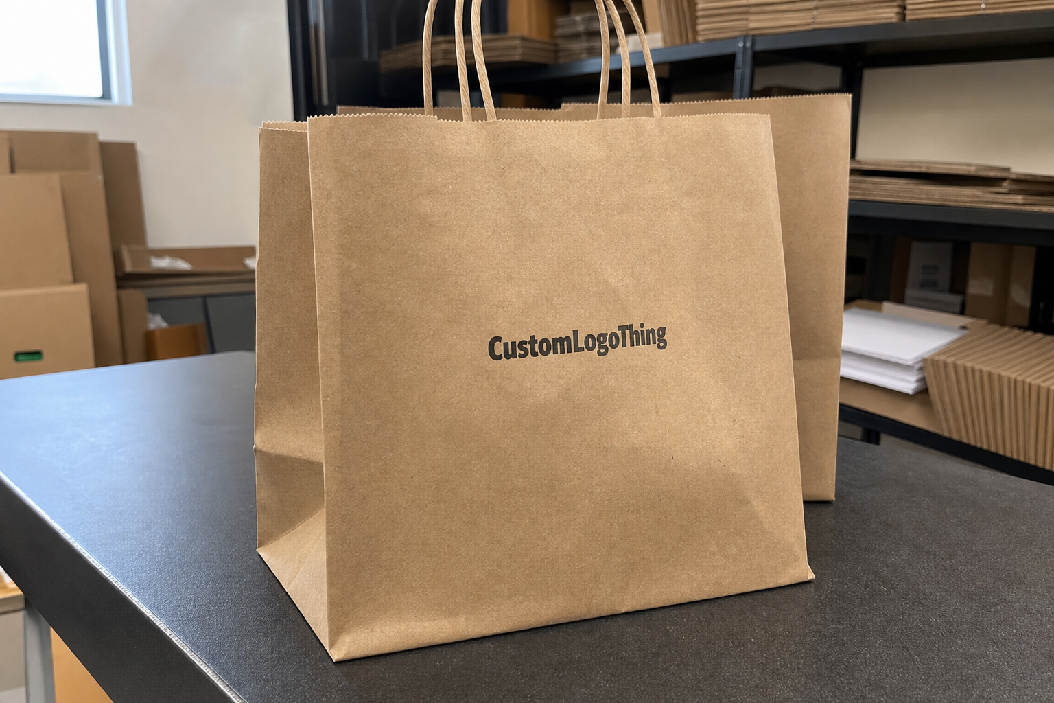 Order Custom Kraft Paper Shopping Bags for Pet Treat Shops