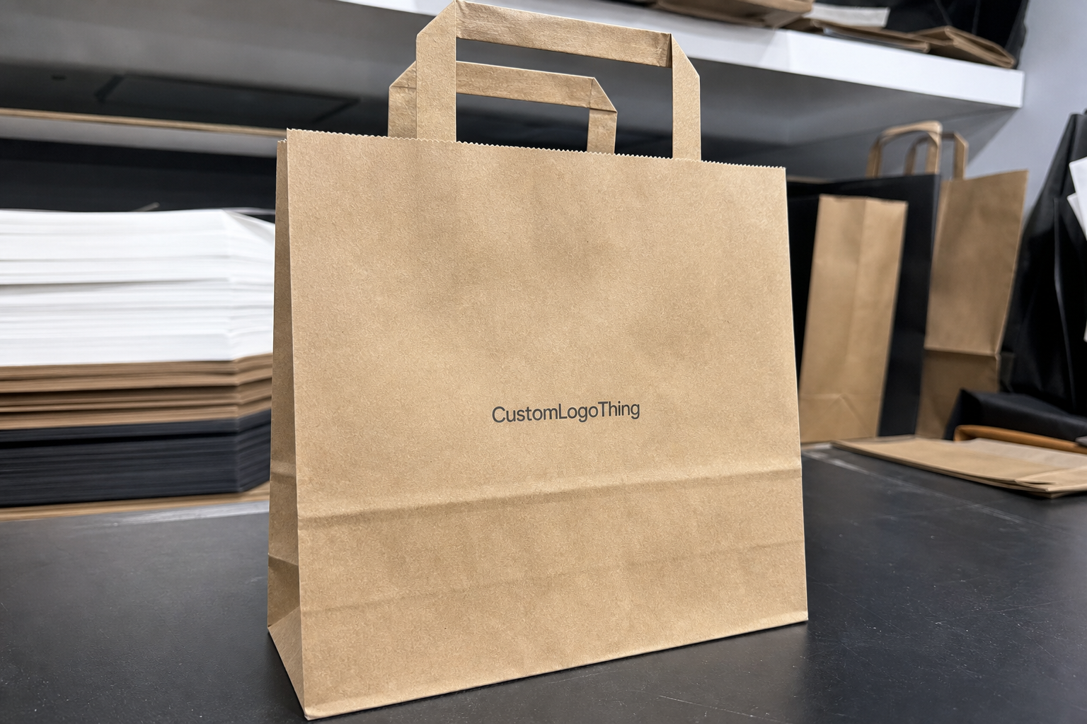Order Custom Kraft Paper Shopping Bags for Coffee Roasters