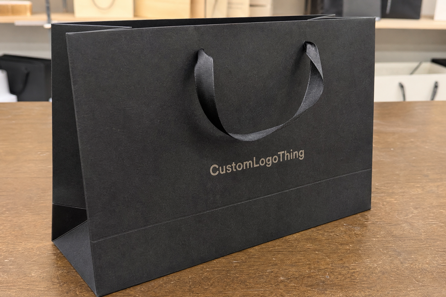 Order Custom Ribbon Handle Paper Bags for Salon Retail Bags