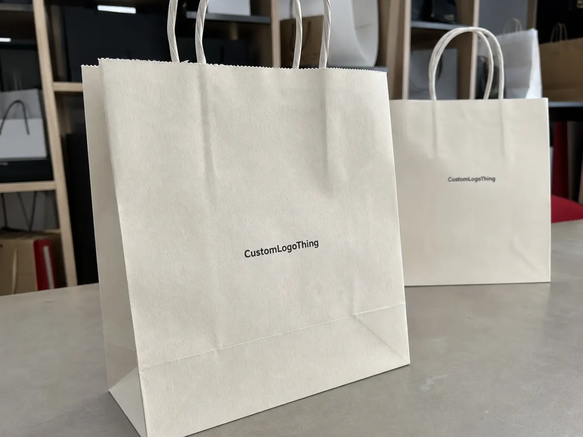 Custom Matte Laminated Paper Bags for Trade Show Samples