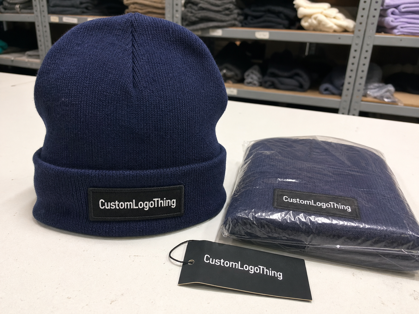 Order Custom Logo Patch Beanies for Retail Winter Displays