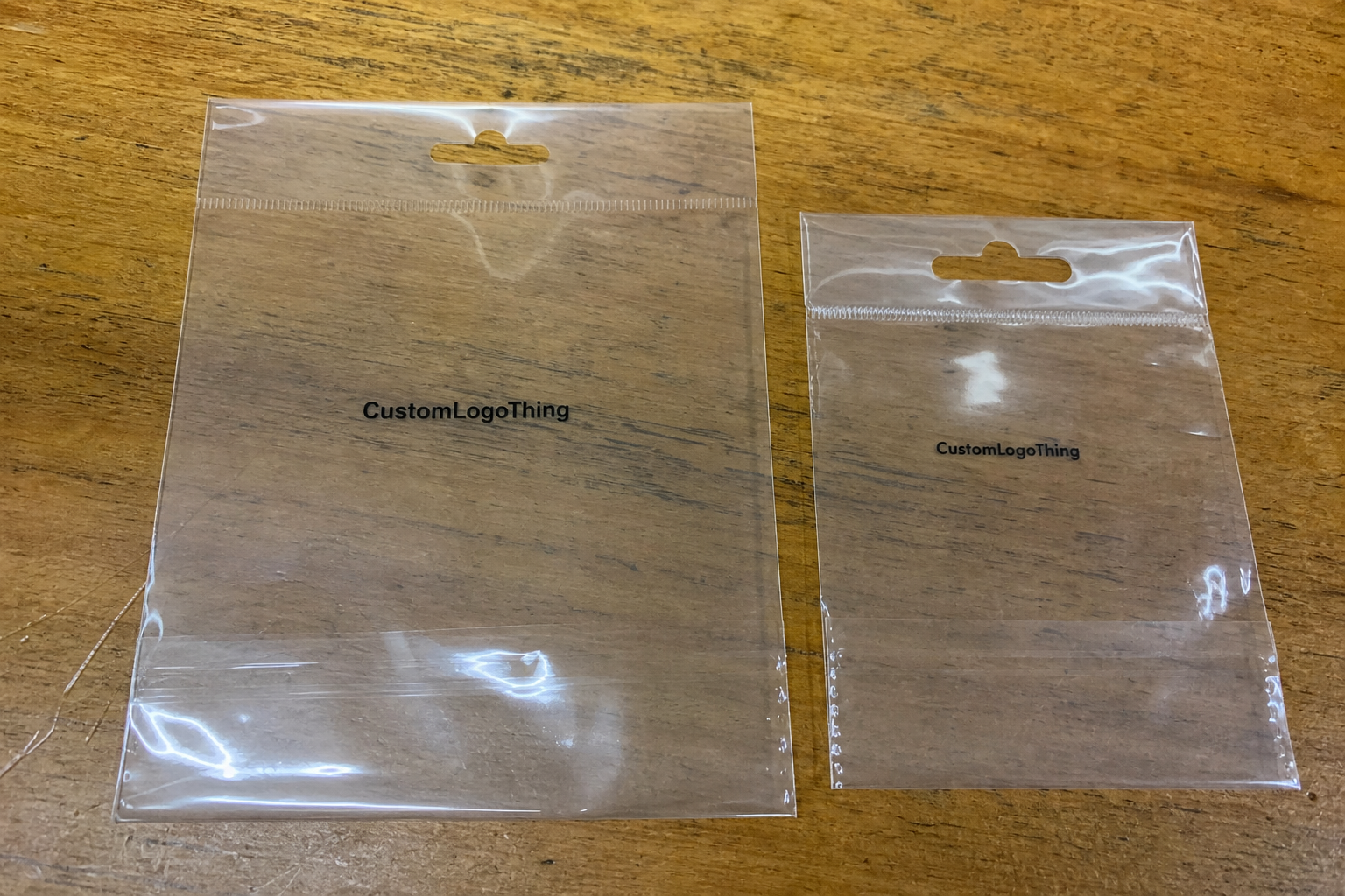 Clear Poly Retail Bags Logo Placement Guide for Buyers