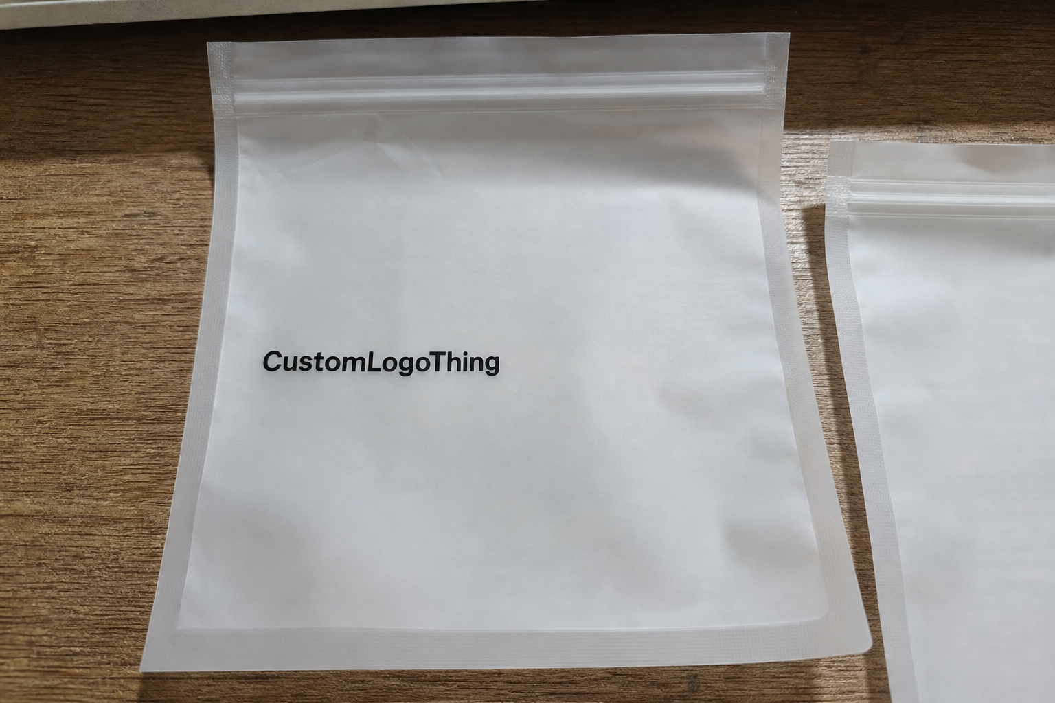 Boutique Buyer Frosted Zipper Bags Logo Placement Guide