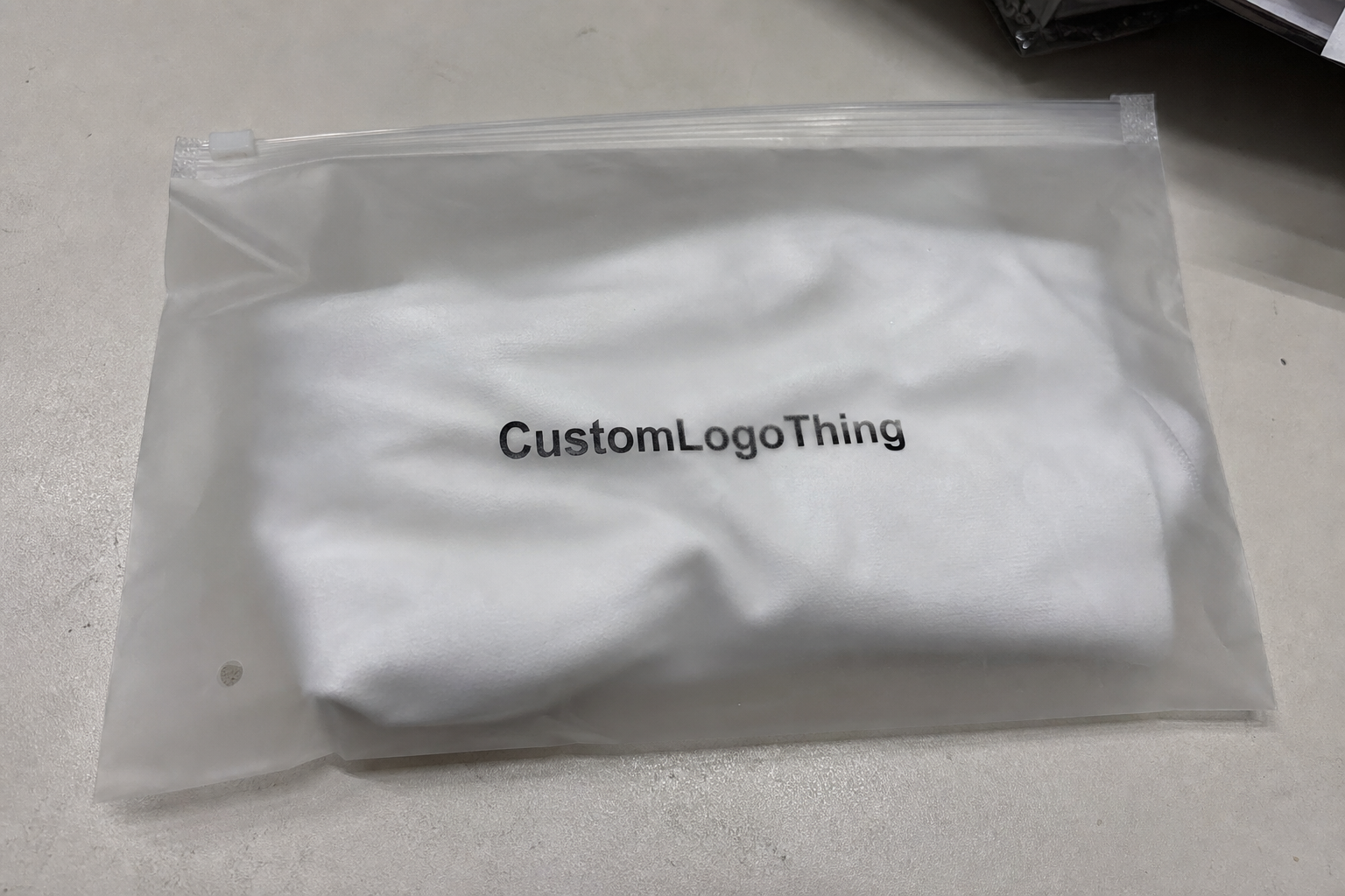 Retail Launch Frosted Zipper Bag Logo Placement Guide