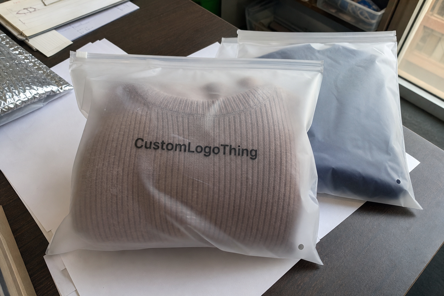 Buy Frosted Zipper Plastic Bags for Subscription Boxes
