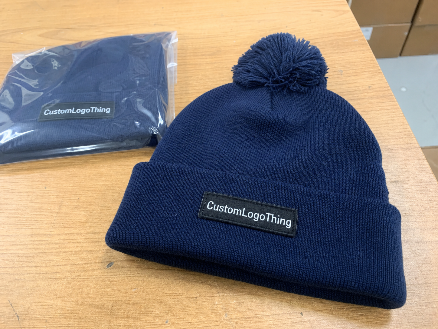 Pom Pom Beanies Packing Requirements for Hotel Retail Fulfillment - CustomLogoThing packaging example