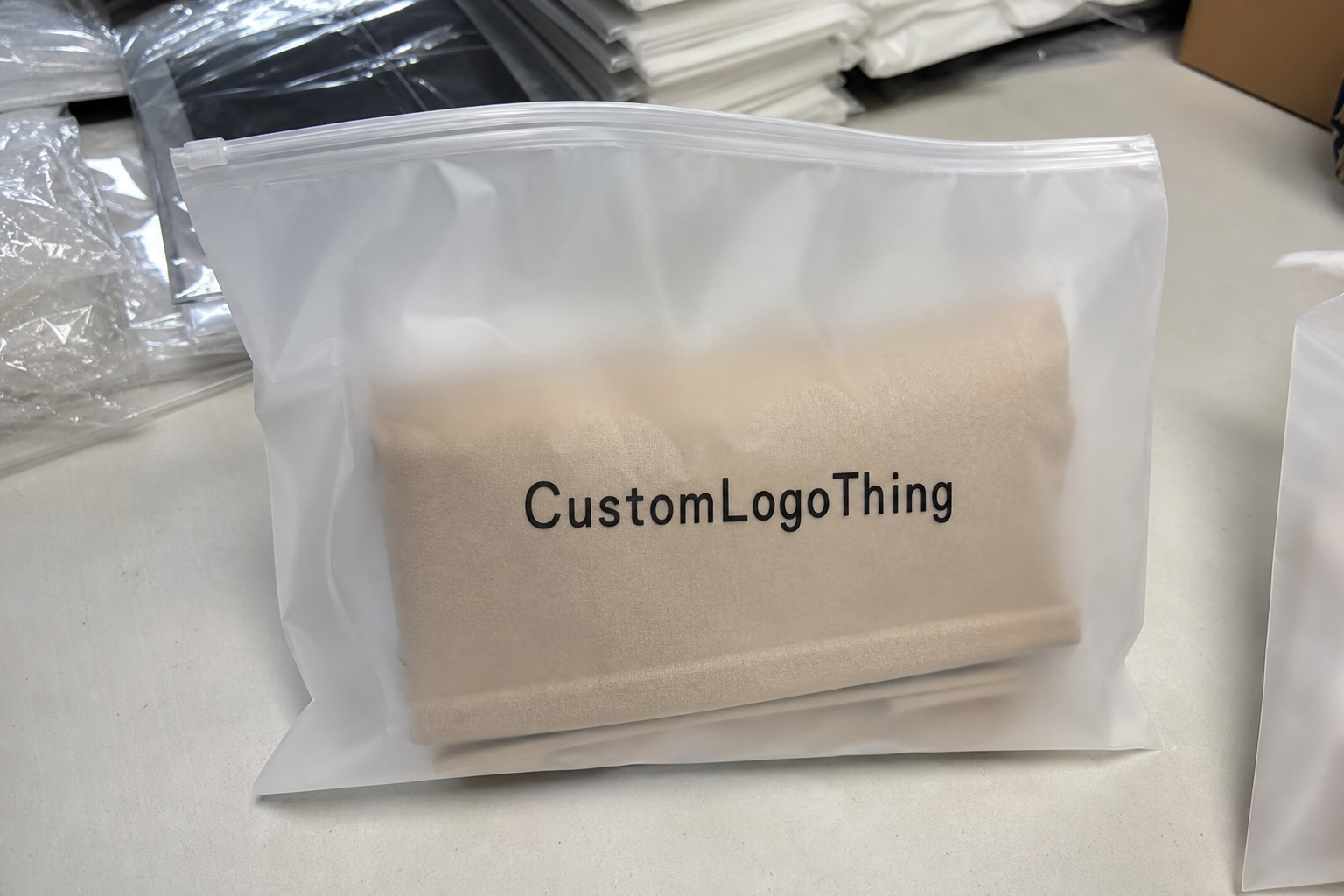 Corporate Gifting Frosted Zipper Plastic Bags Wholesale