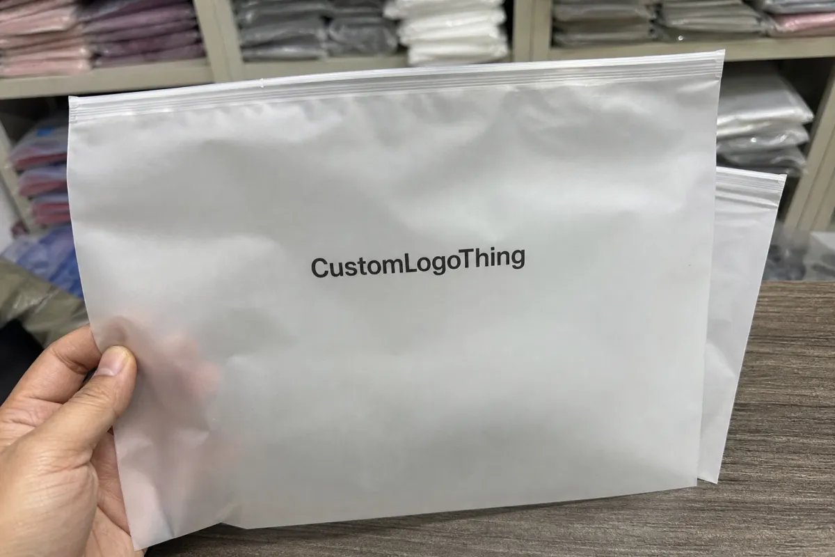 Frosted Zipper Plastic Bags Logo Placement Guide for Brands
