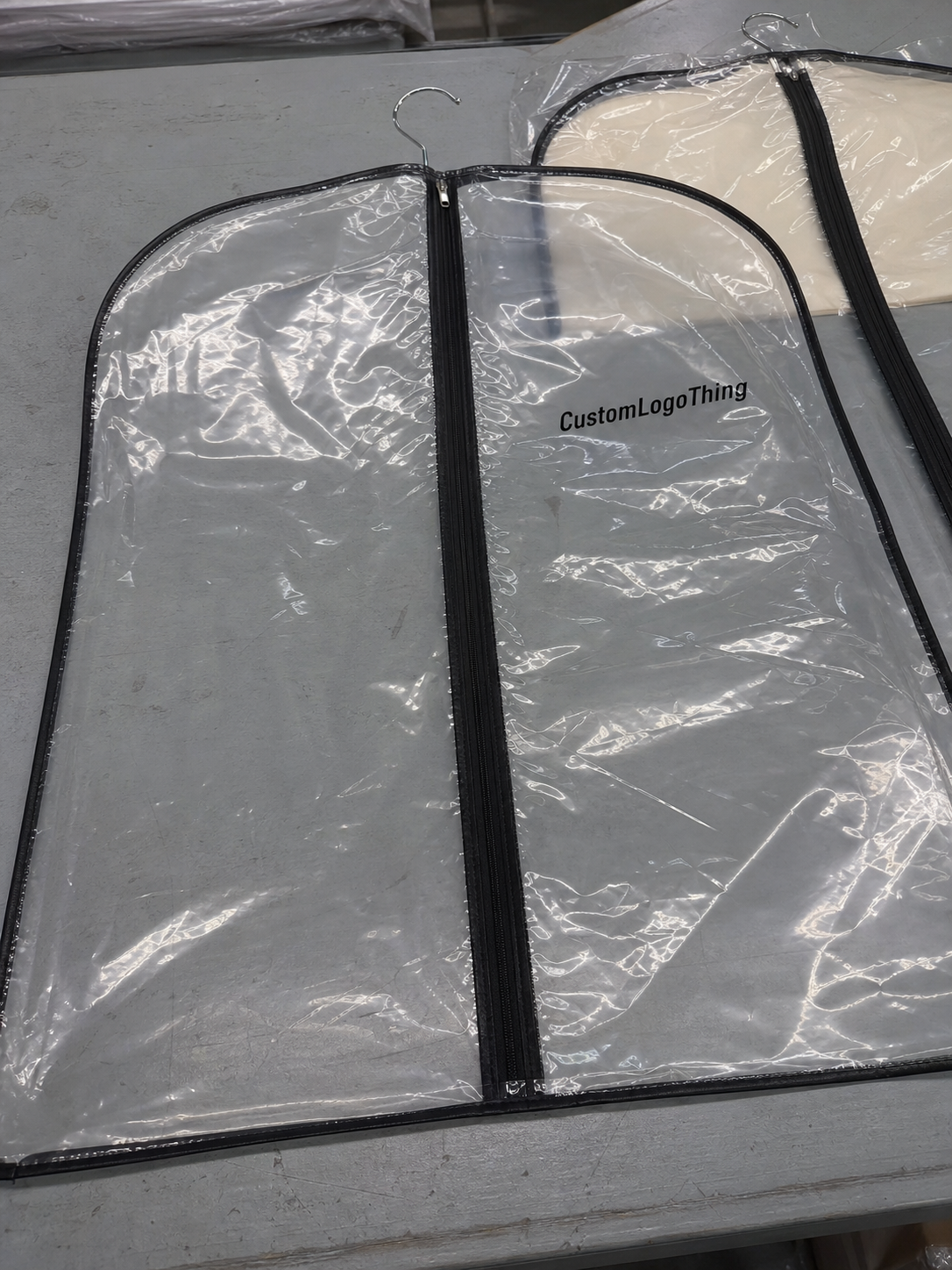 Private Label PVC Zipper Garment Bags Supplier for Brands