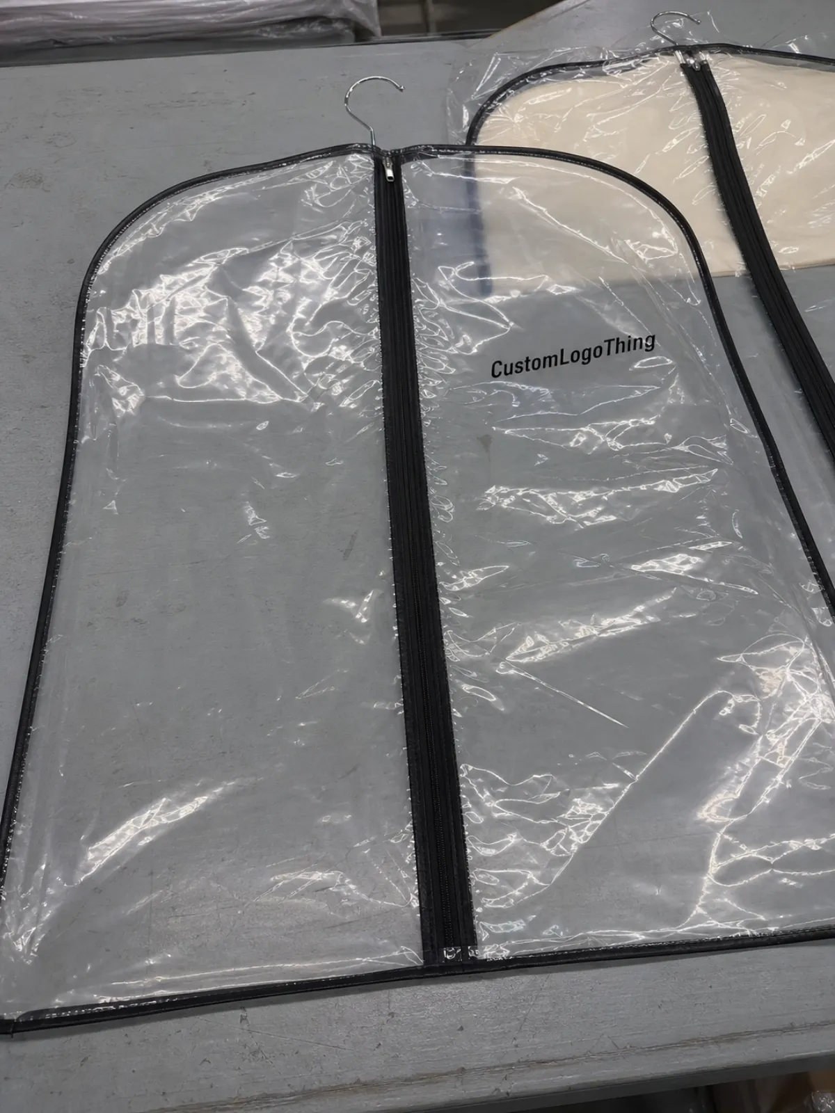 Private Label PVC Zipper Garment Bags Supplier for Brands