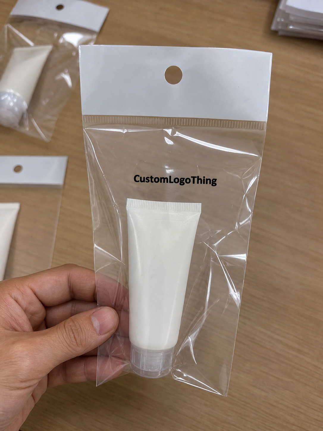 OPP Header Bags Wholesale Supplier for Skincare Launches