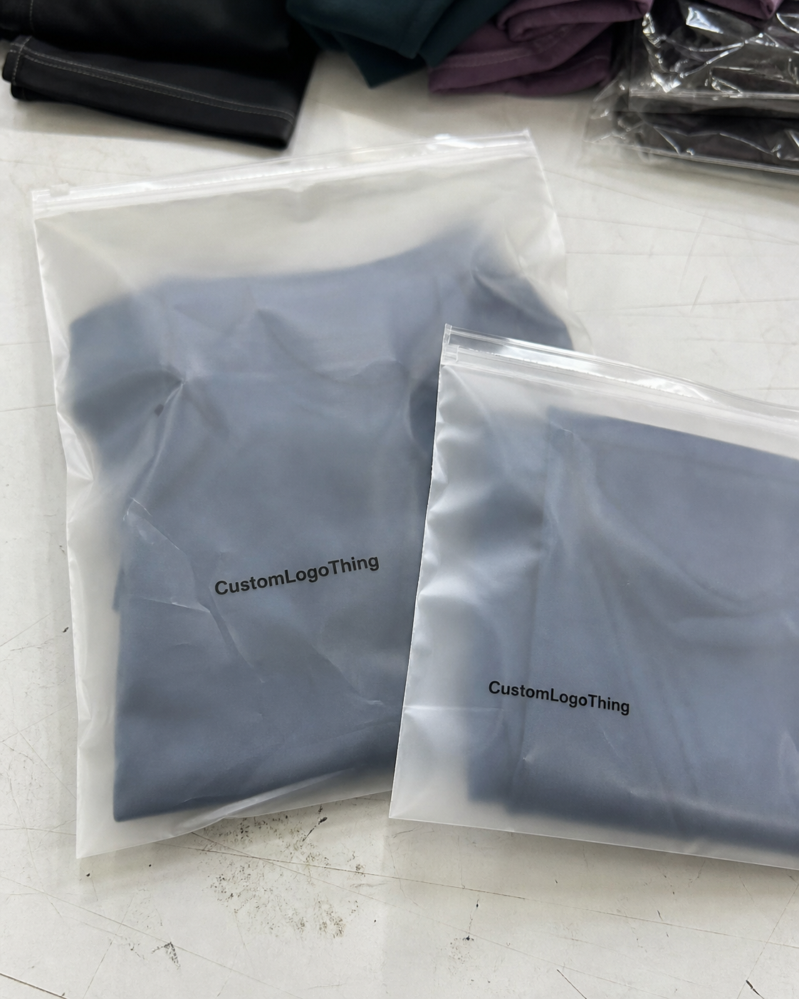 Fitness Studio Frosted Zipper Plastic Bags Wholesale Orders