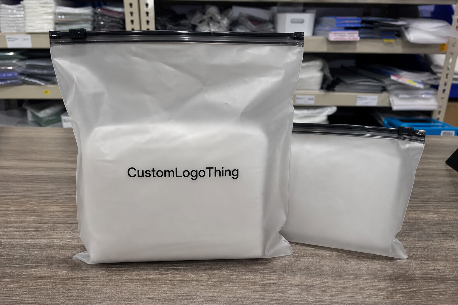 Hotel Retail Frosted Zipper Plastic Bags Wholesale Planning
