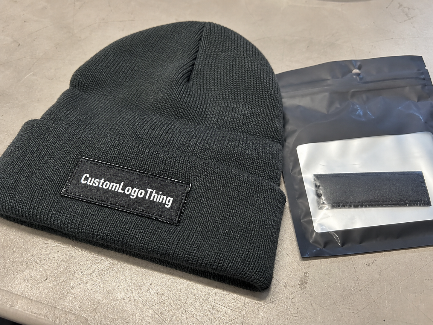 Slouchy Knit Beanie Logo Patch Pricing Guide for Wholesale Buyers