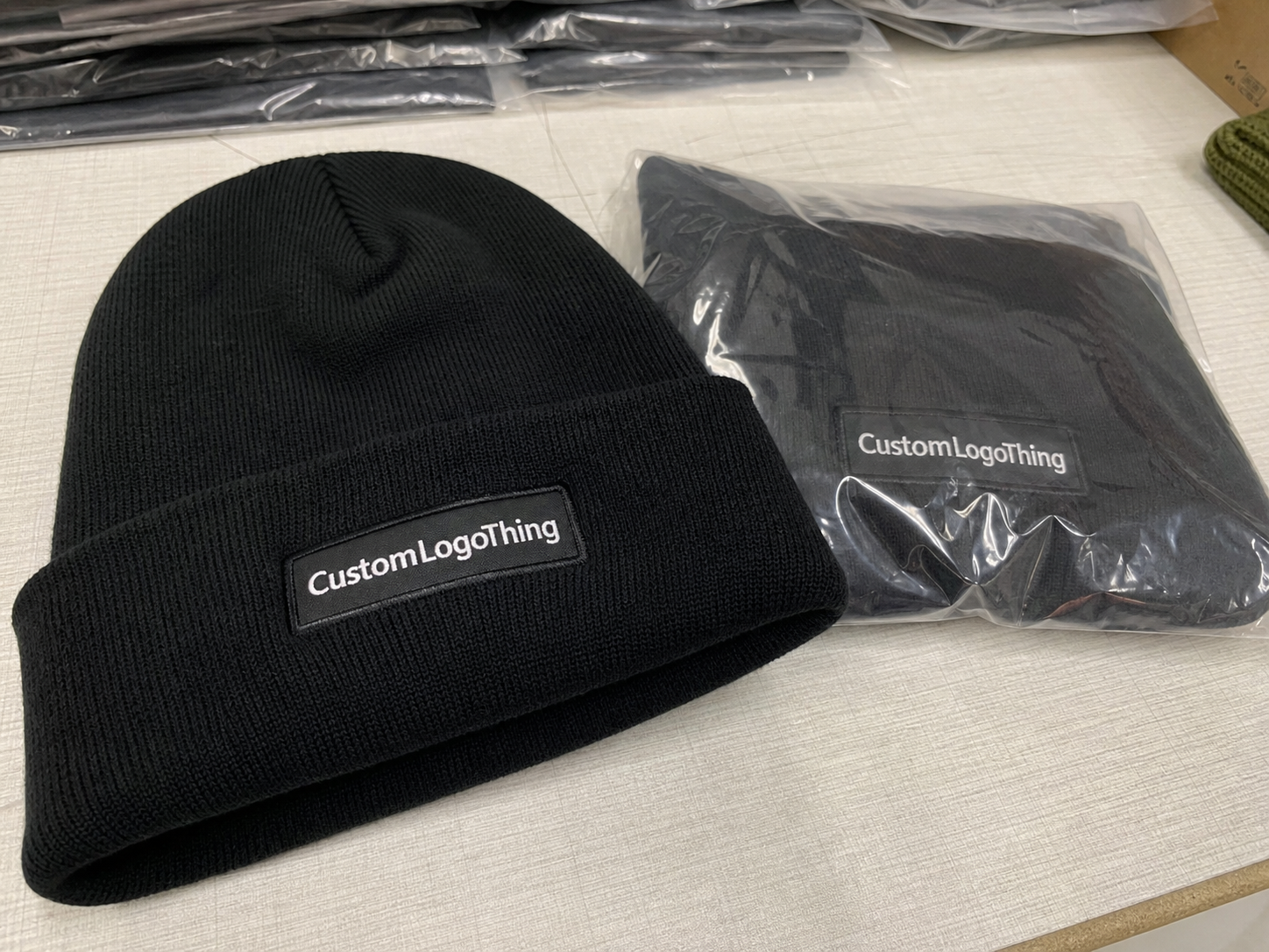 Fitness Cuffed Knit Beanies Logo Placement for Buyers