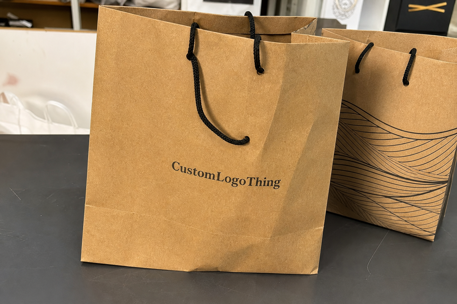 Restaurant Luxury Paper Bags Bulk Order for Wholesale