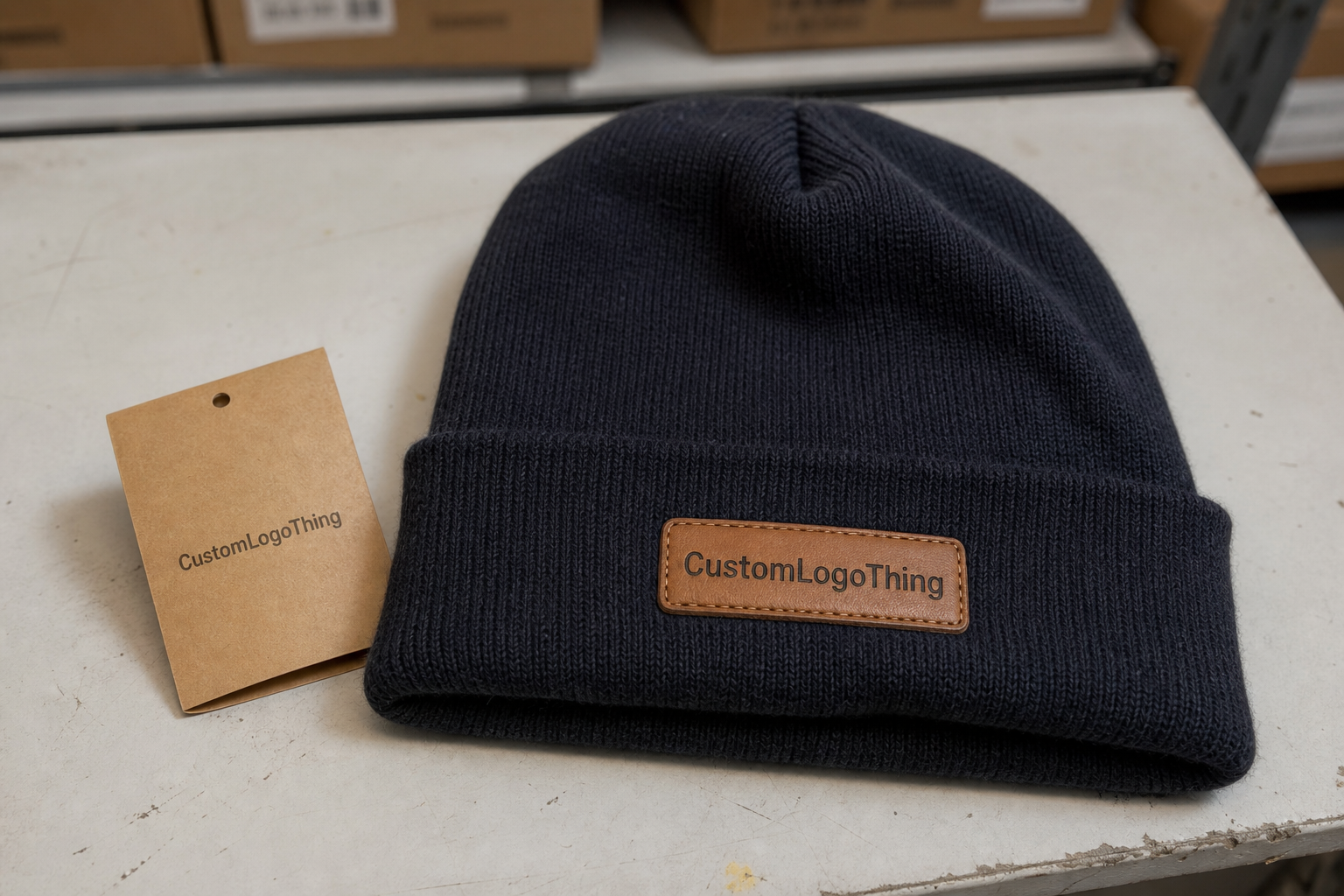 Order Hotel Beanies with Leather Patch MOQ Options