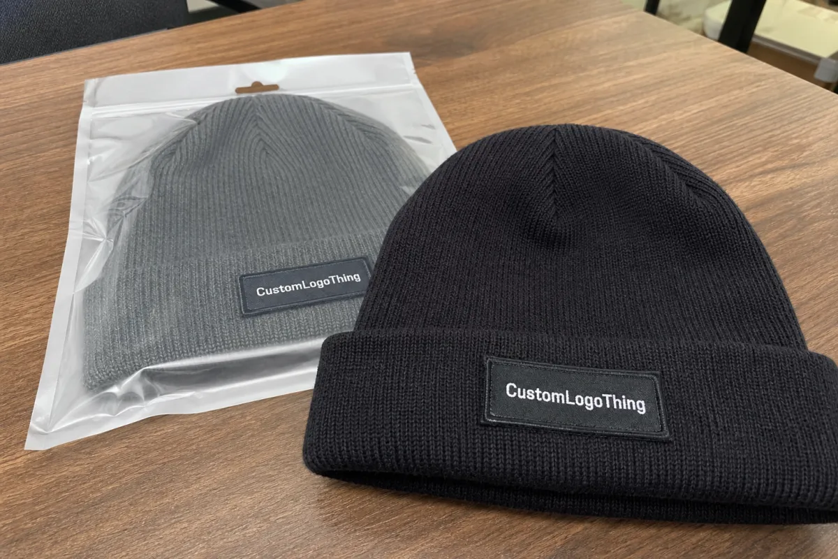 Event Merch Woven Label Beanies Quote for Event Teams