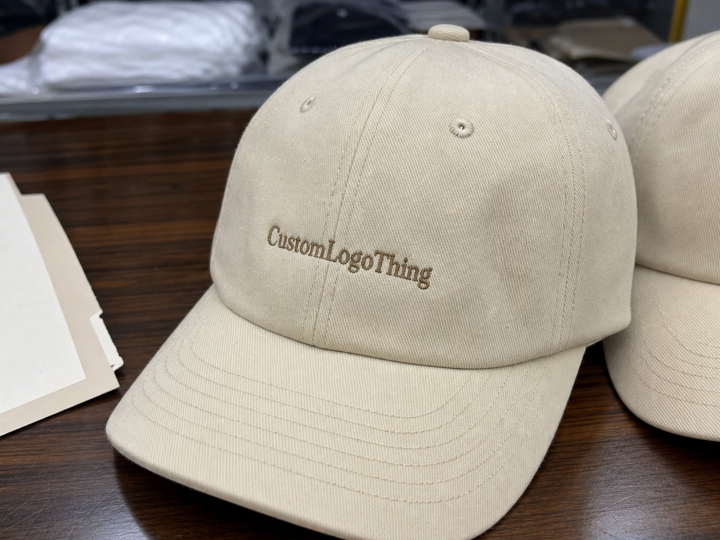 Hotel Retail Merch Caps Logo Placement for Bulk Orders