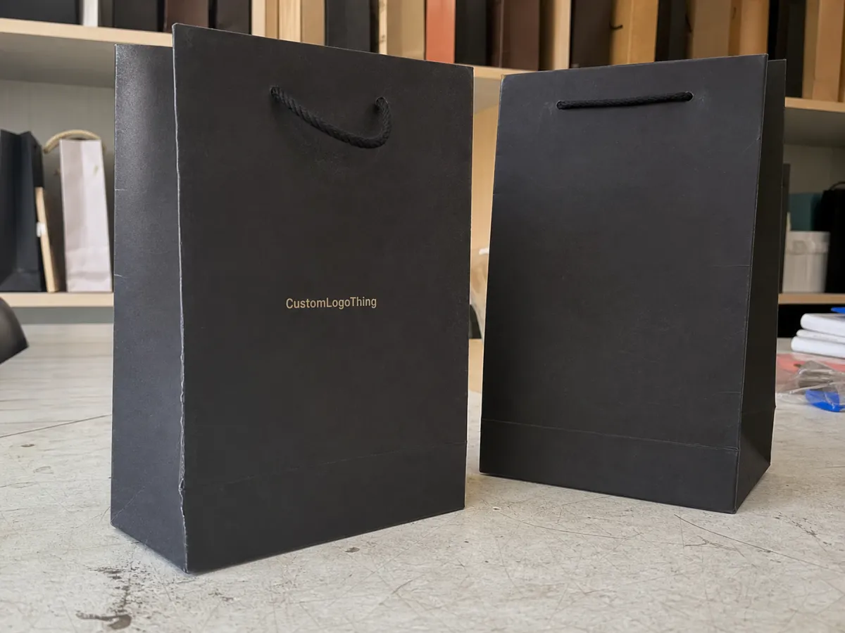 Coffee Black Paper Gift Bags Unit Cost for Bulk Buyers