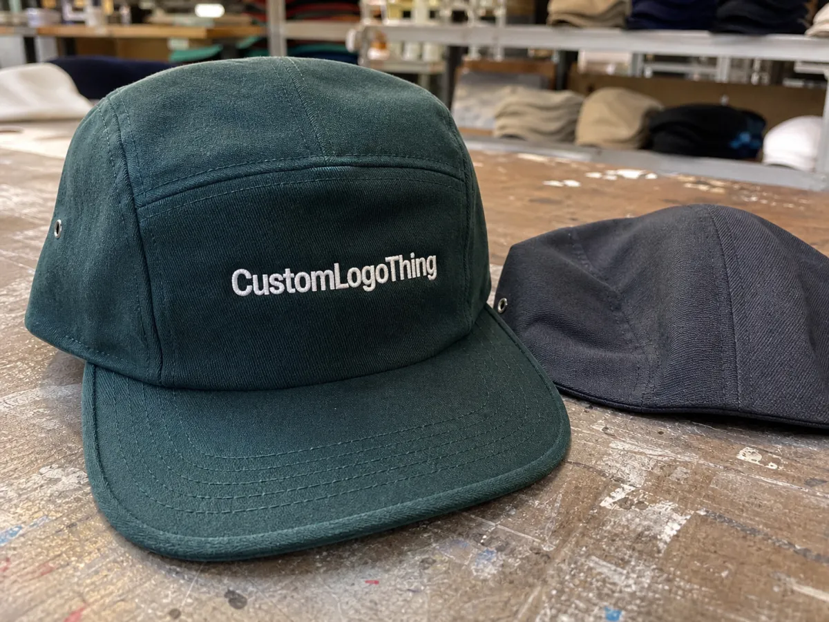 Apparel Five Panel Caps Logo Placement for Custom Orders