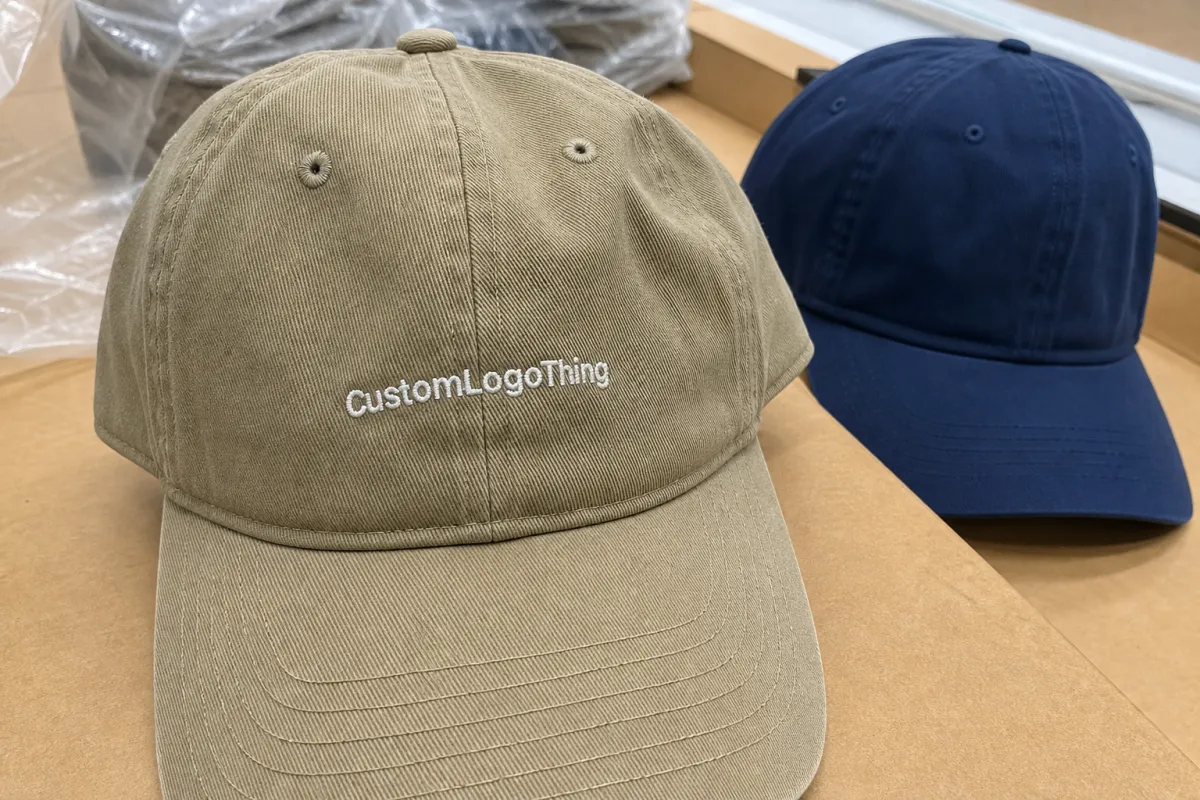 Hotel Unstructured Dad Hats Logo Placement for Buyers