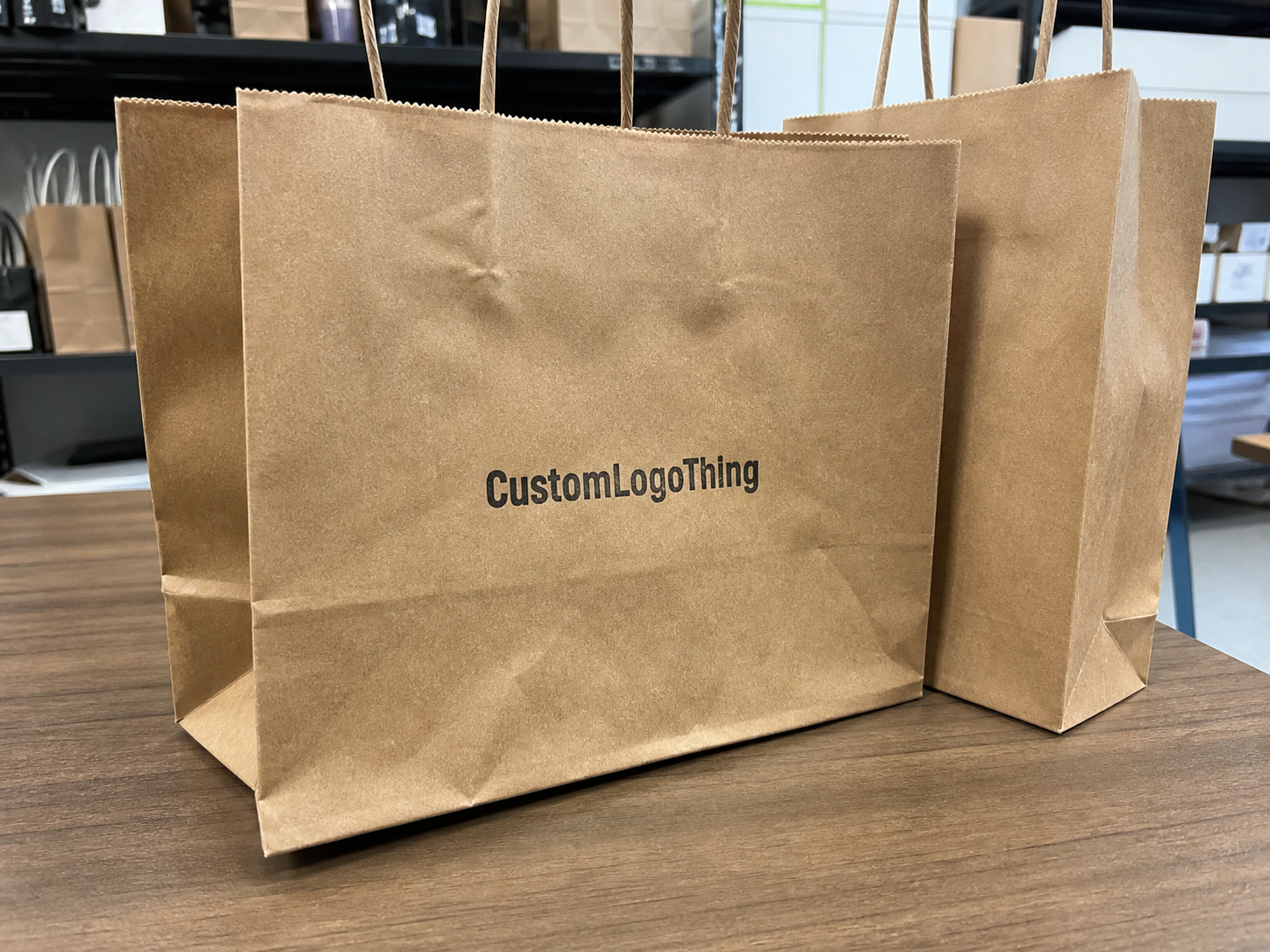 Supplement Twisted Handle Paper Bags Material Sample Guide