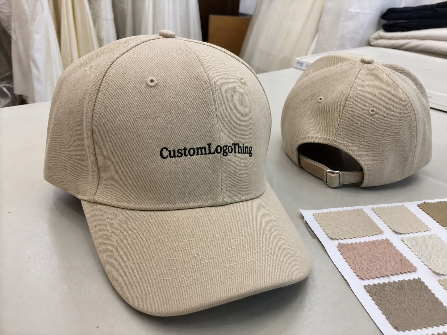 Wedding Embroidered Baseball Caps Material Sample Guide