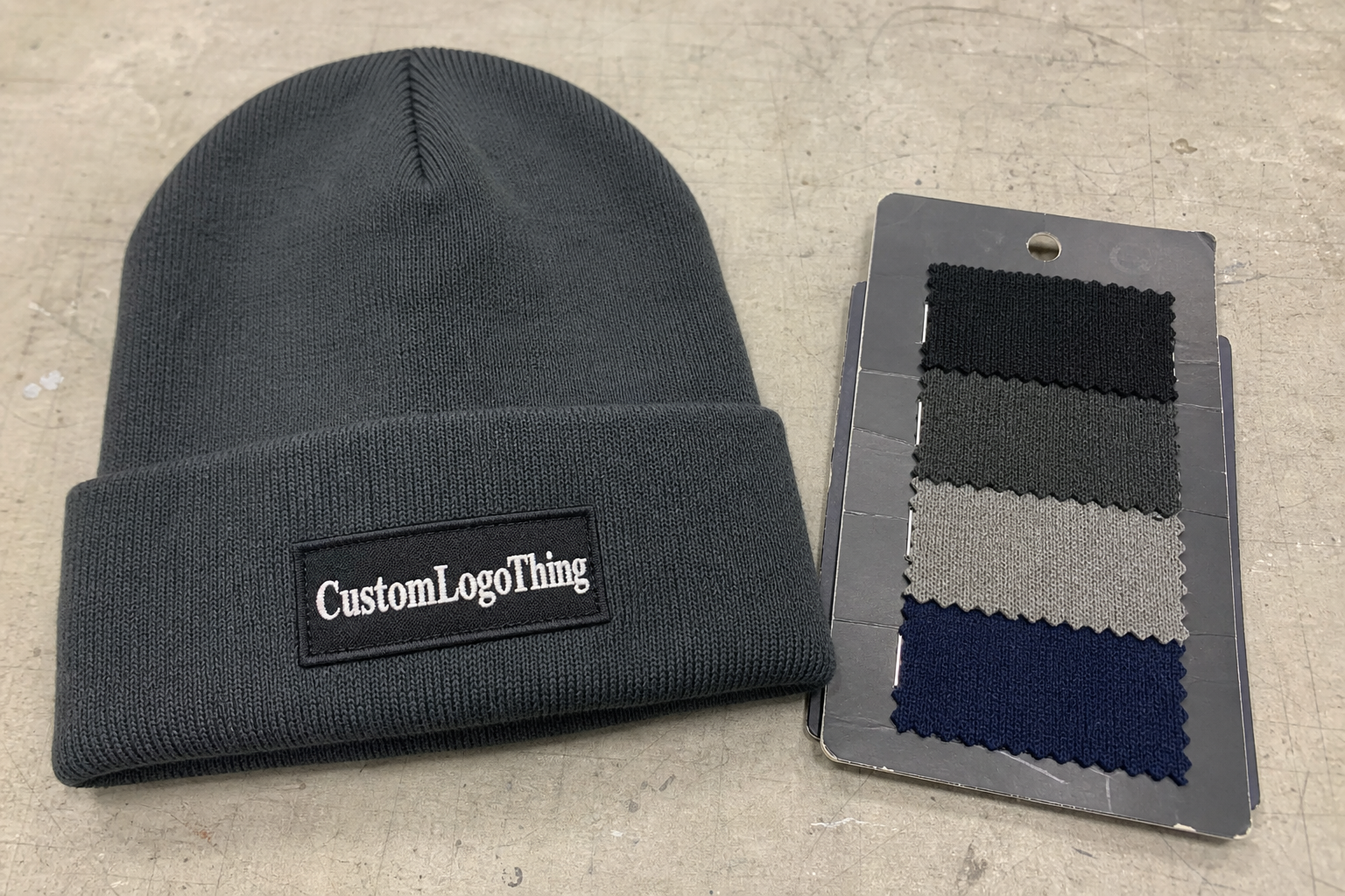 Ceramic Woven Label Beanies Material Sample Guide to Order