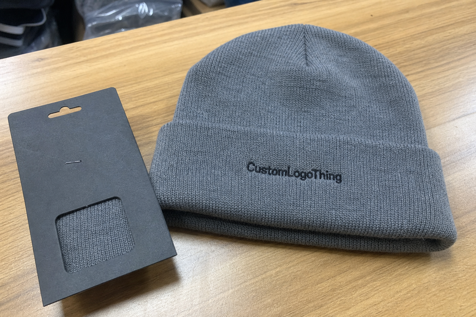 Restaurant Embroidered Beanies Material Sample Guide