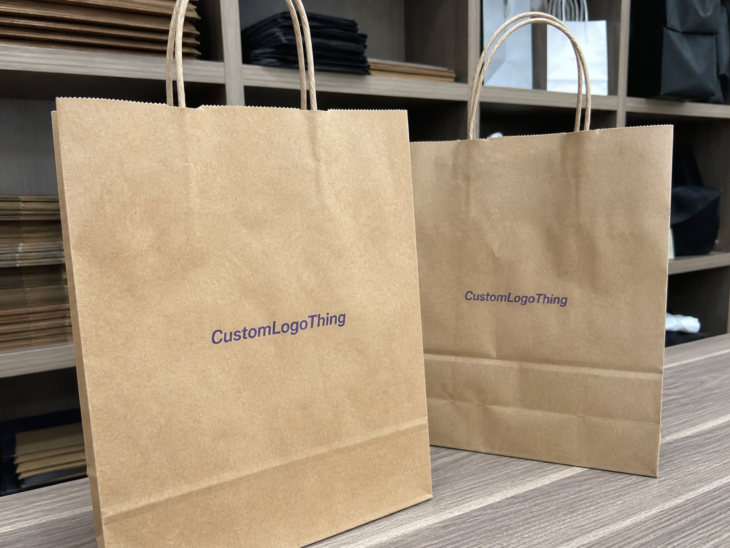 Electronics Twisted Handle Paper Bags Material Sample Guide