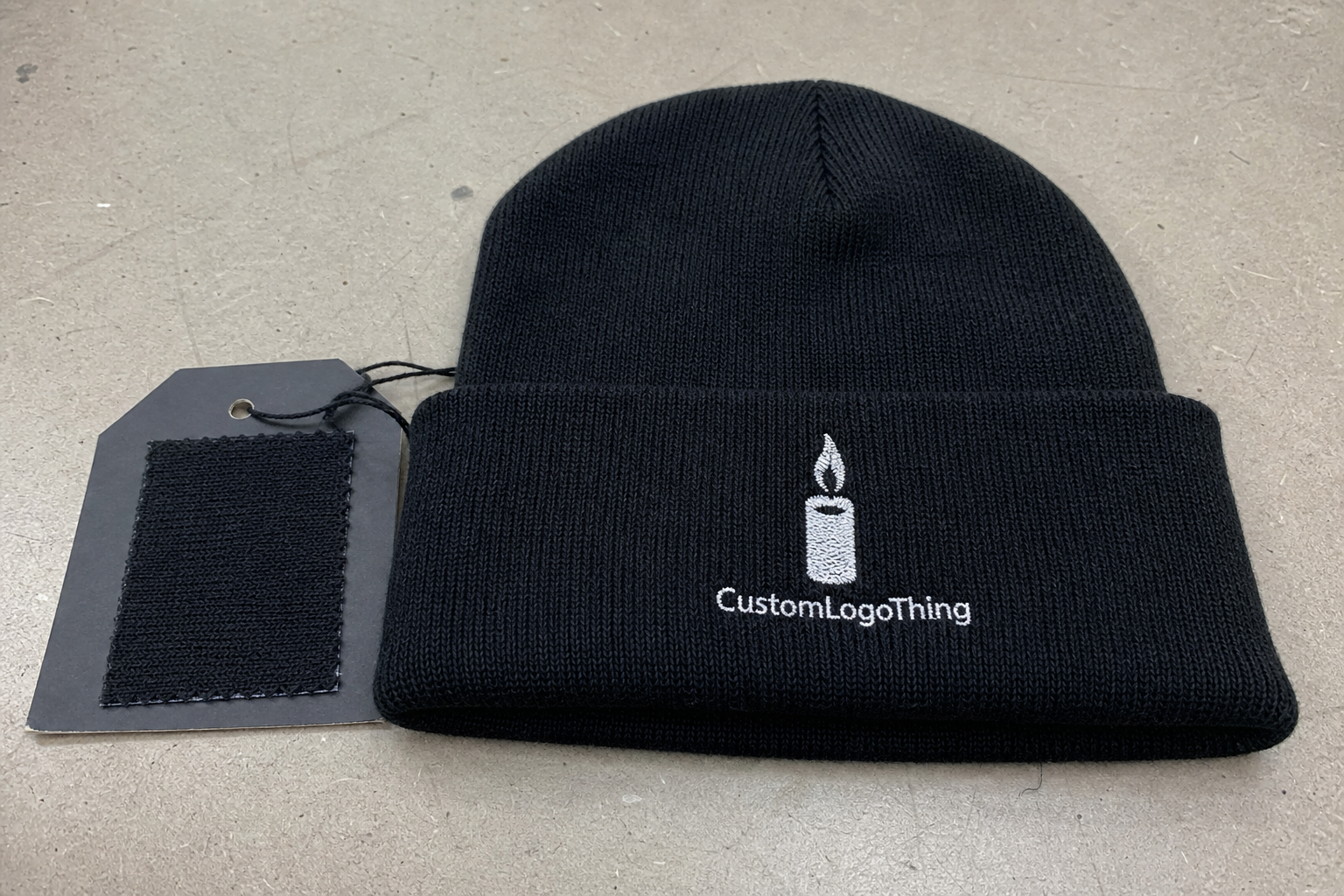 Candle Embroidered Beanies Material Sample Guide for Buyers
