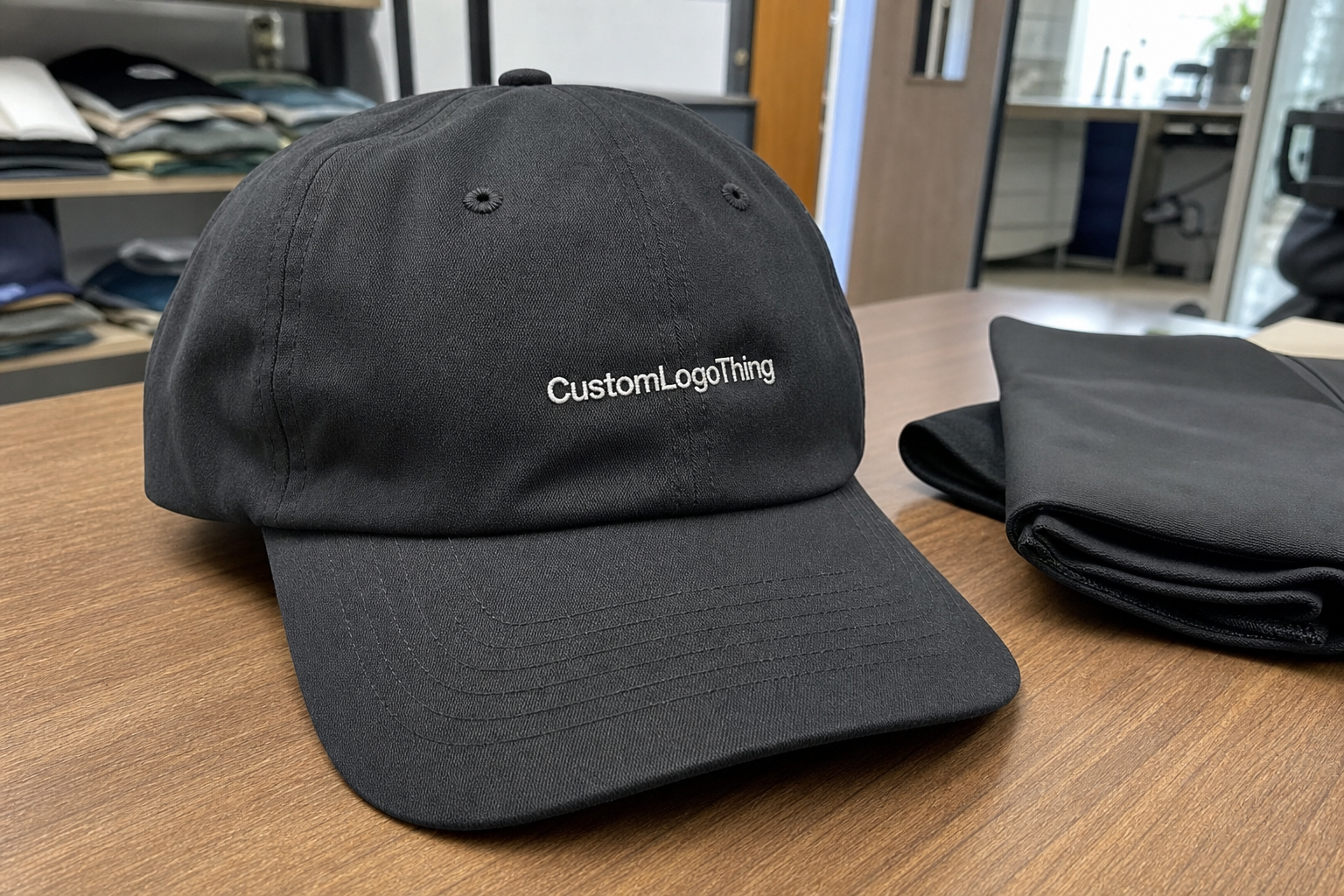 Compare Cosmetics Embroidered Baseball Cap Material Samples