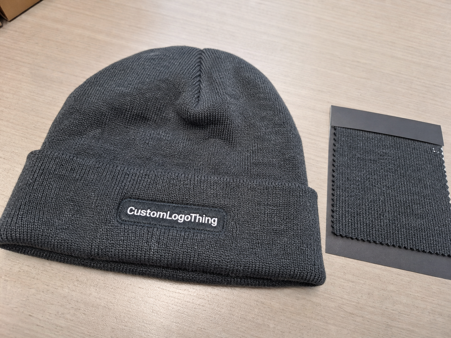Order Electronics Cuffed Knit Beanies Material Samples