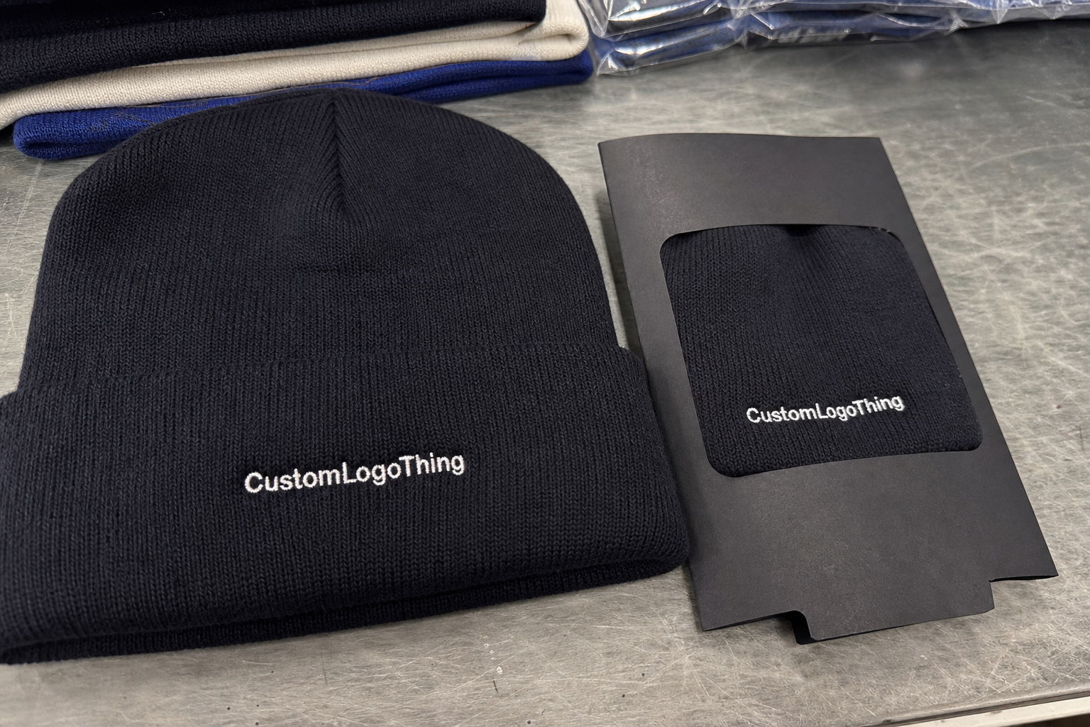 Soap Cuffed Knit Beanies Material Sample Guide for Buyers