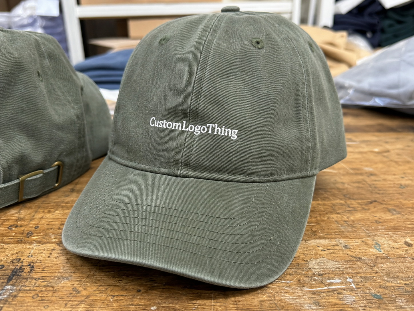 Tea Unstructured Dad Hats Material Sample Guide for Buyers