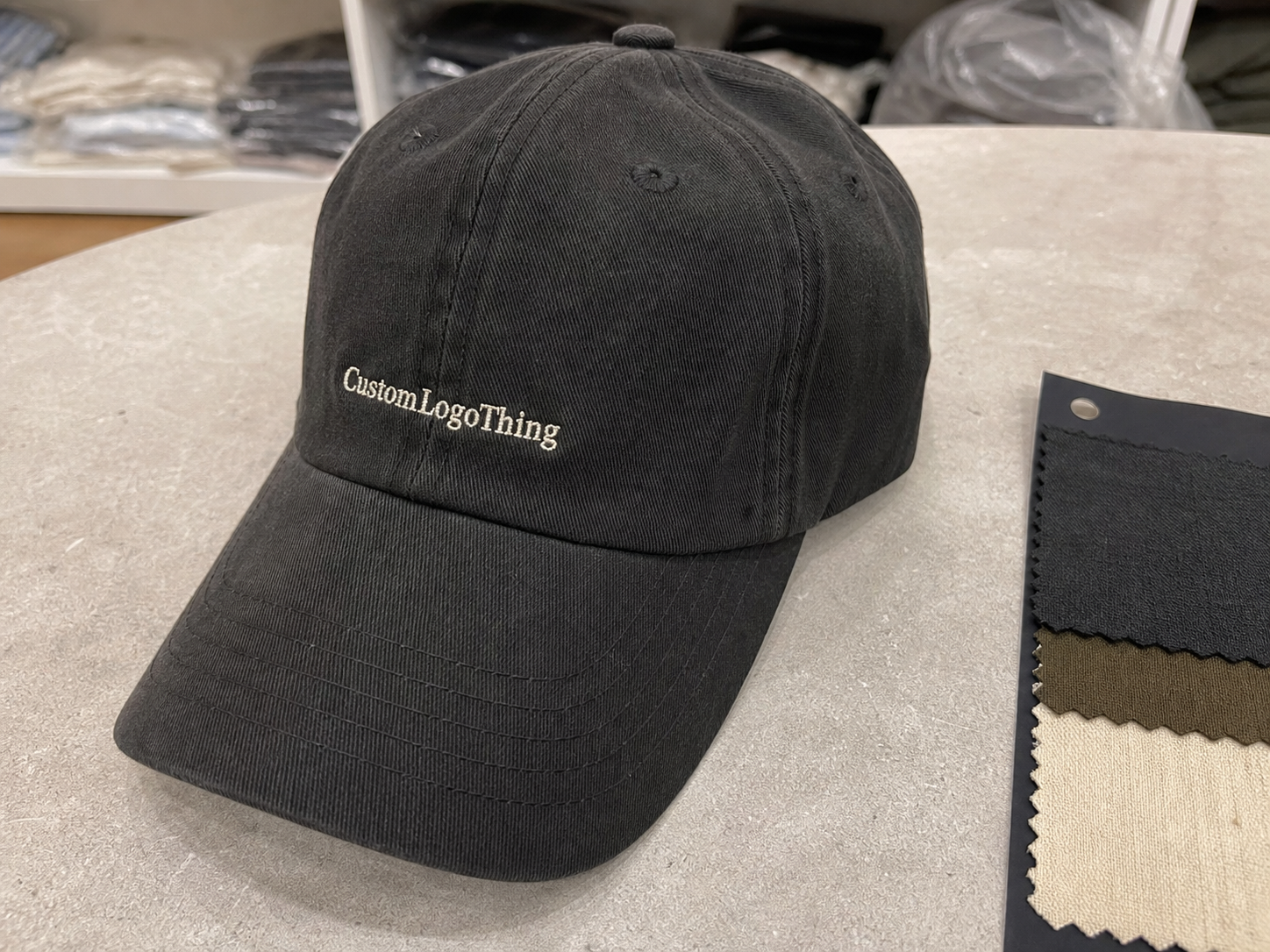Tea Embroidered Baseball Caps Material Sample Buying Guide