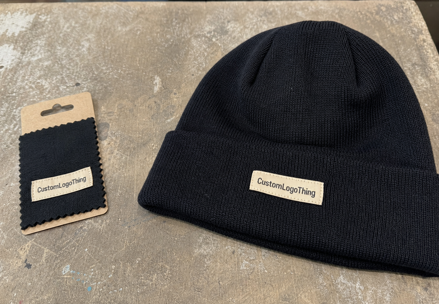 Beer Woven Label Beanies Material Sample Guide for Buyers