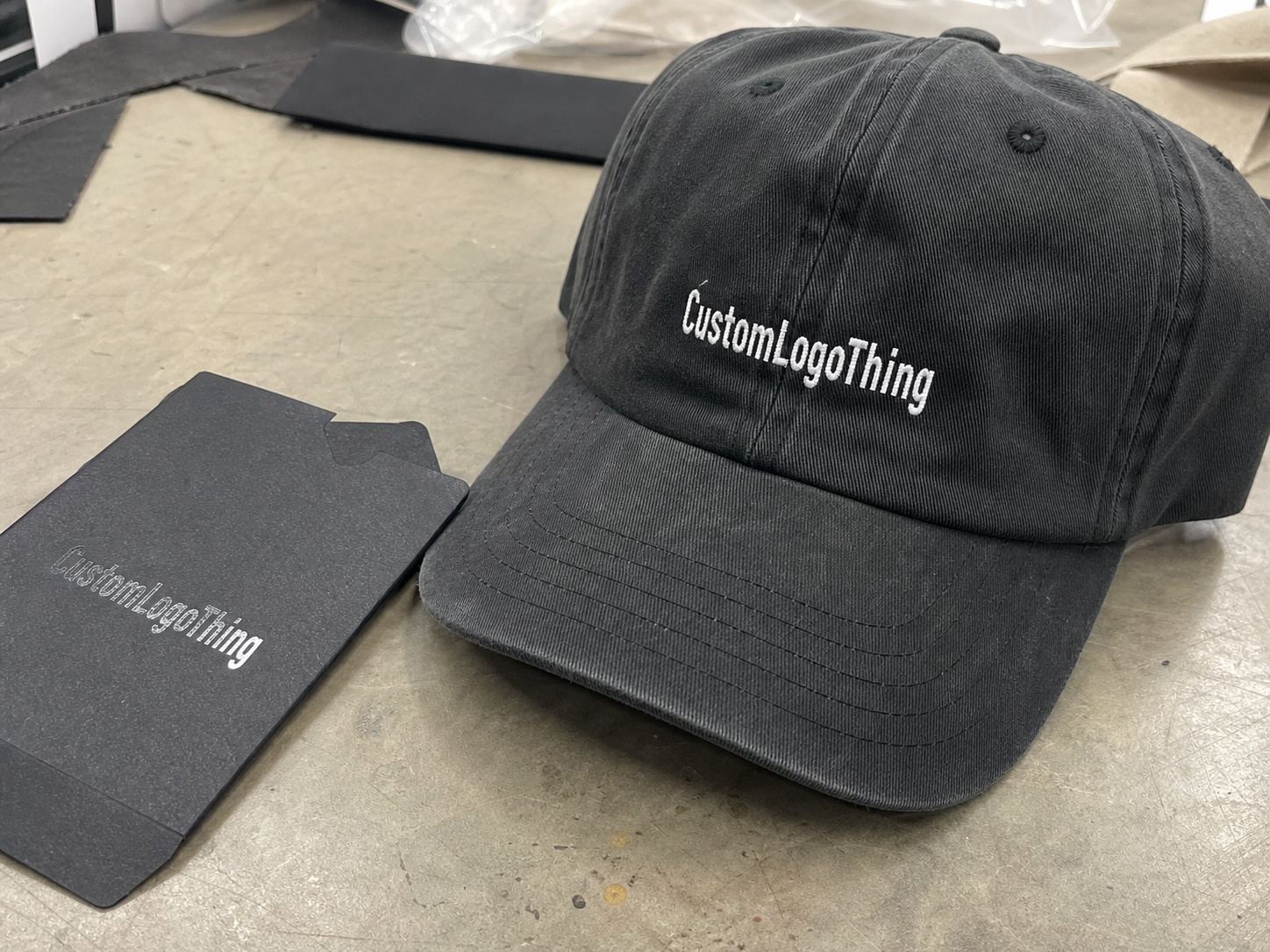Request Skincare Unstructured Dad Hats Material Samples