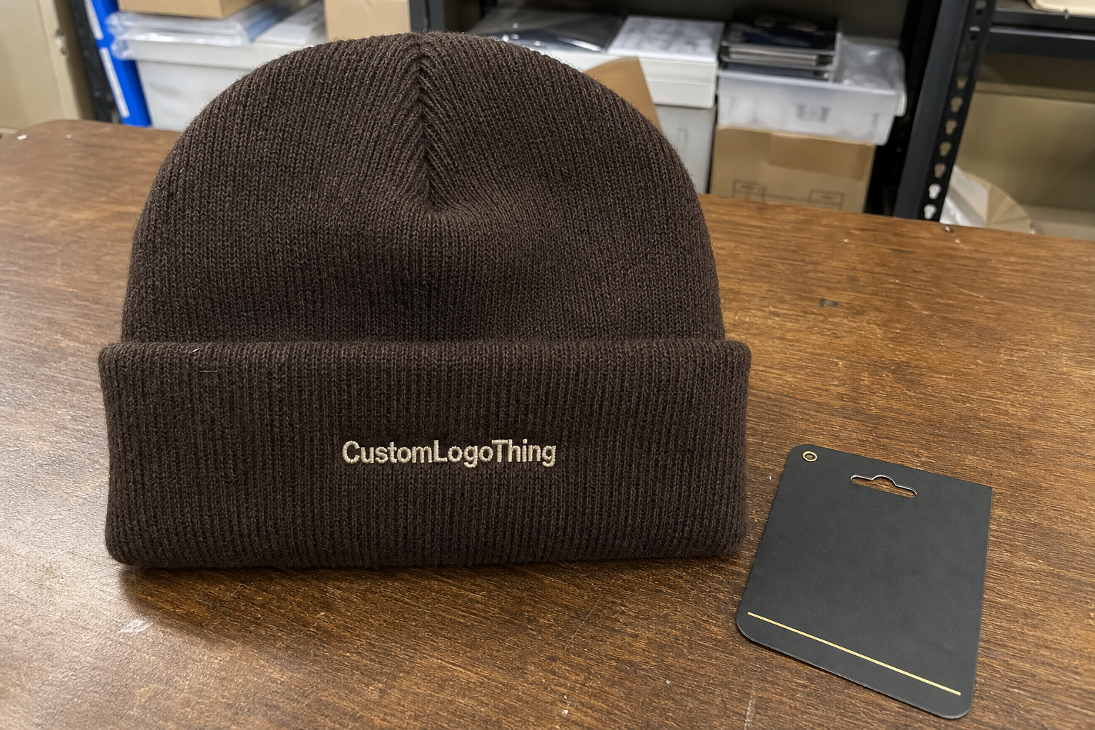 Order Coffee Roaster Embroidered Beanies Material Samples